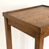 Vintage 50's side table or side table Solid wood Traces of use Accidents on the rear edge