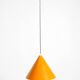 Original 1970s orange metal pendant lamp by Louis Poulsen model Billiard