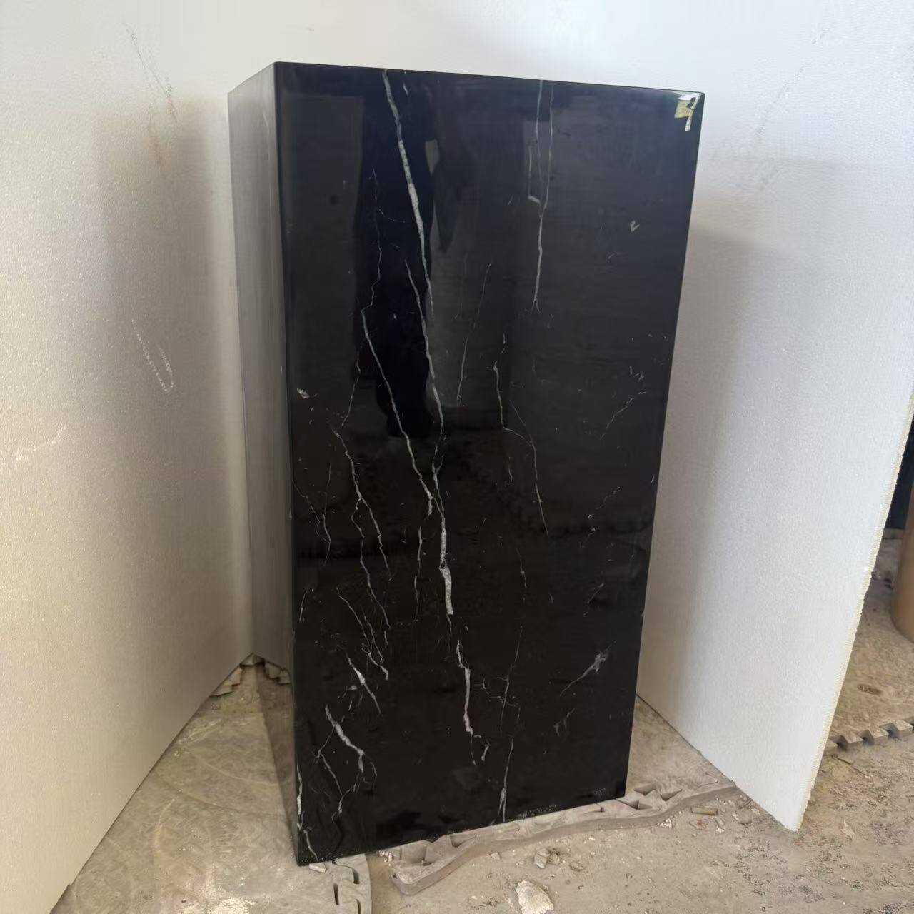 Black Marquina marble vanity unit