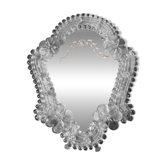 Crystal and Murano glass mirror