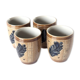 Lot de 4 gobelets en grès