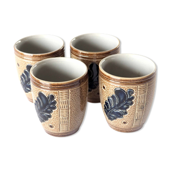 Set of 4 sandstone cups