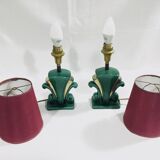 Pair of art deco lamps