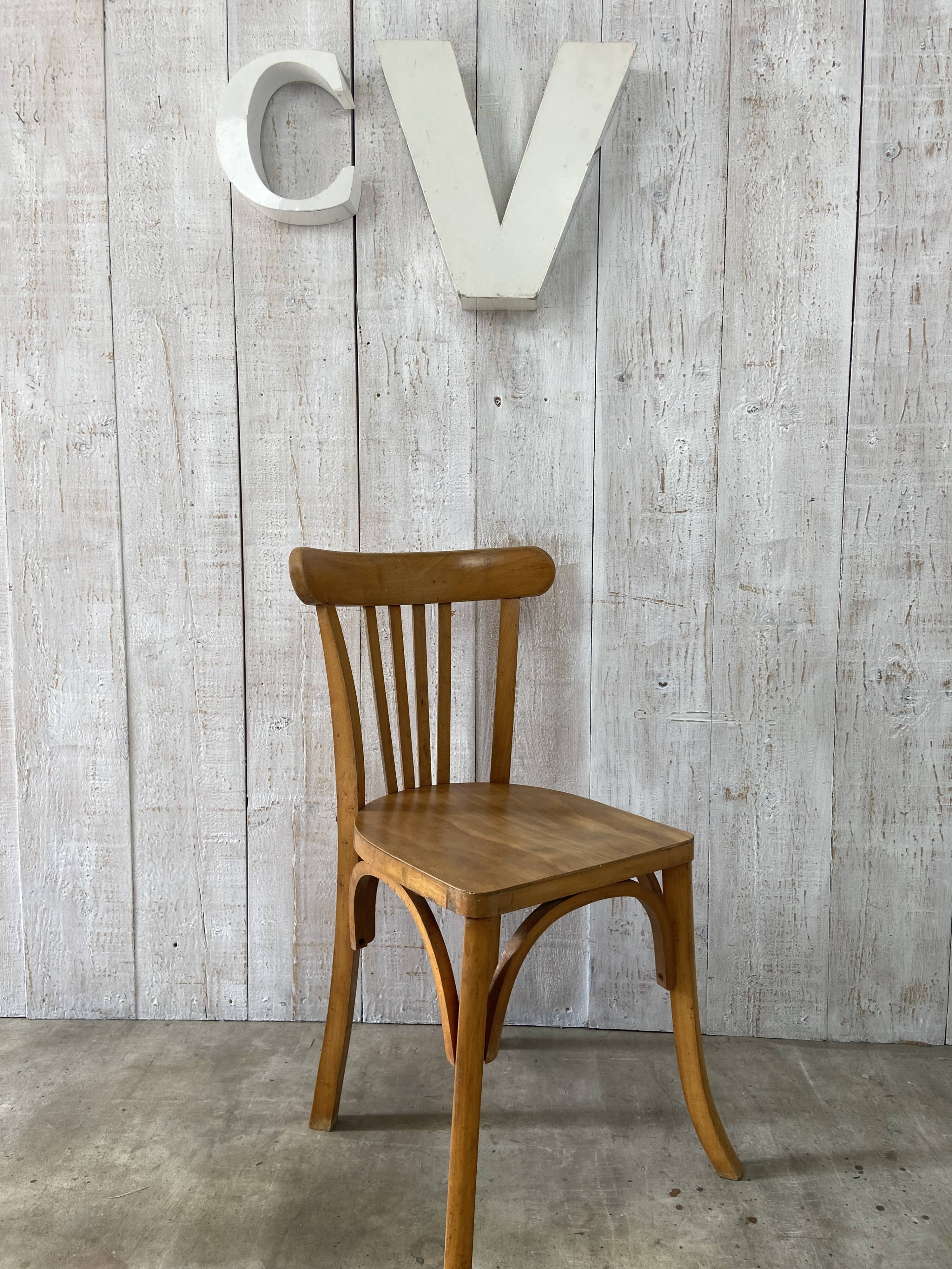 Set of 4 mismatched bistro chairs