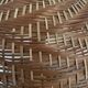 XXL mushroom lamp in woven rattan from the 70s