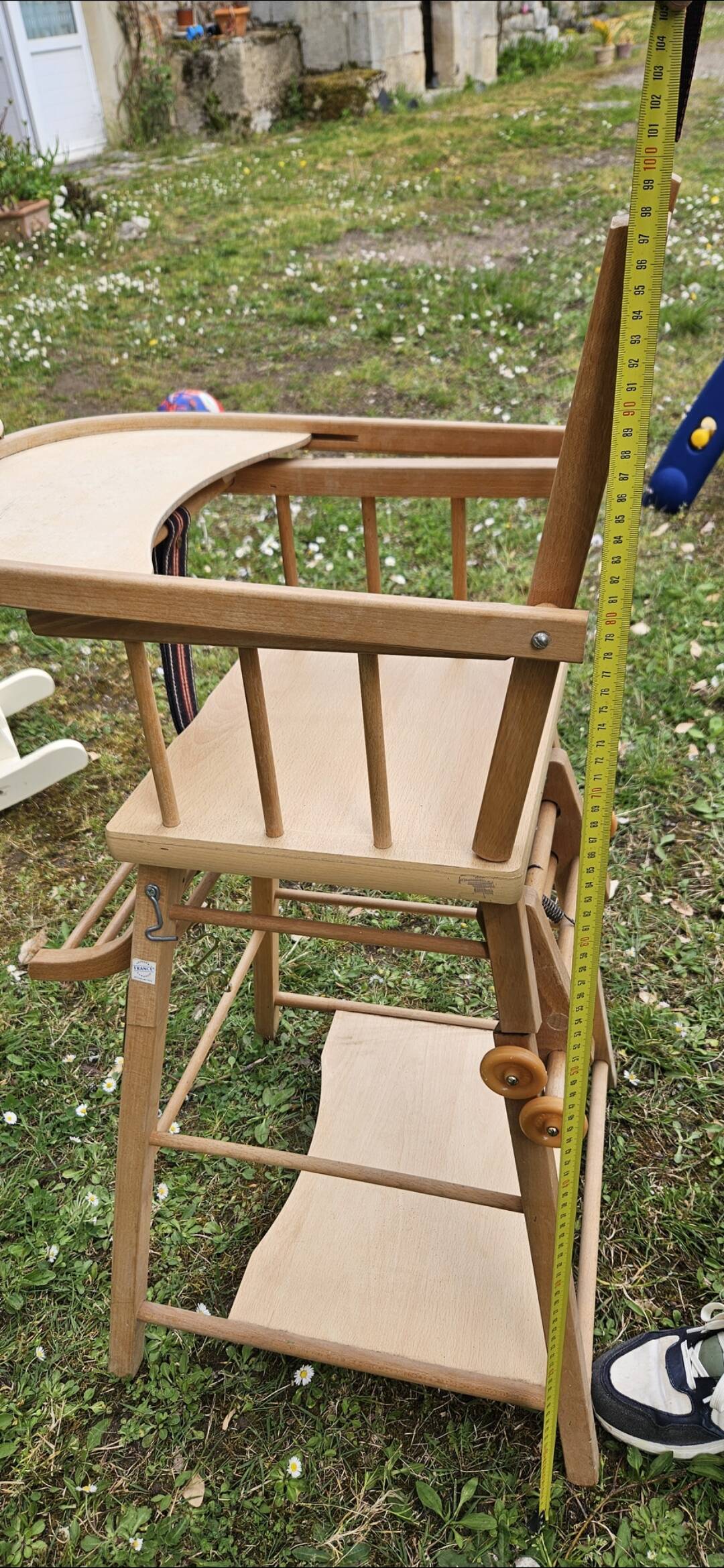 Vintage high chair for baby