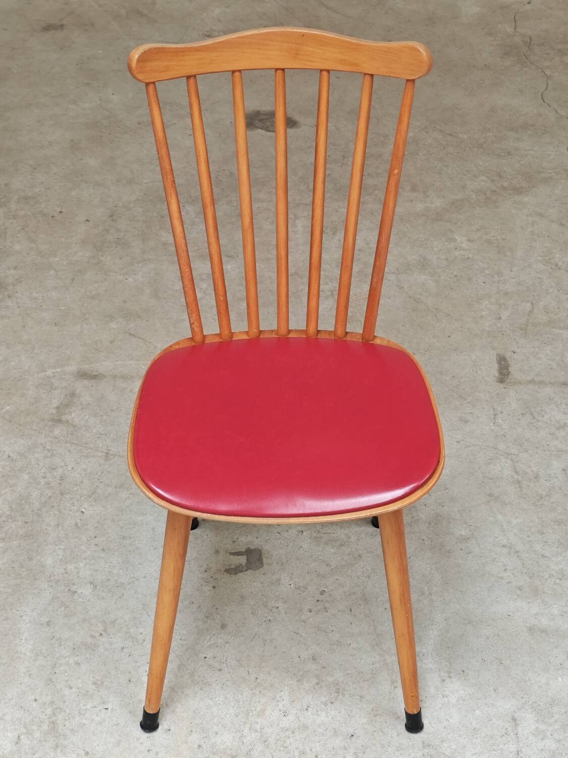 Baumann Menuet chair red skai 1960
