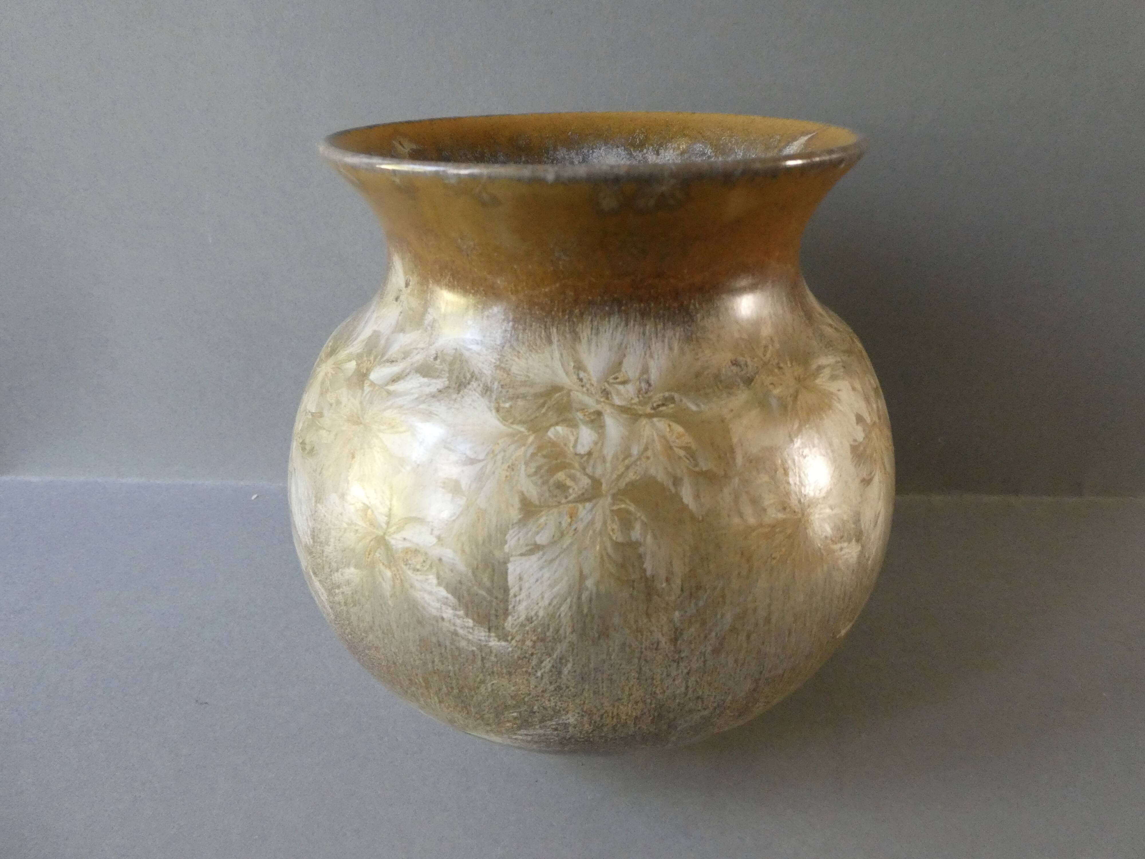 Vase en céramique, émail à cristallisation, Montgolfier France