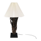 Designer table lamp/floor lamp, made from driftwood.