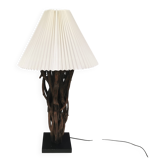 Designer table lamp/floor lamp, made from driftwood.