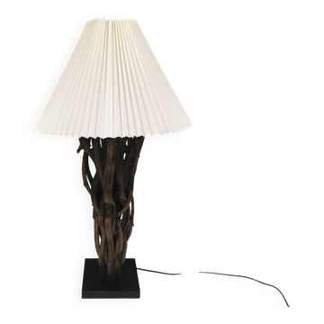 Designer table lamp/floor lamp, made from driftwood.