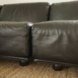 Canapé Modulaire Flandra en Cuir par Vico Magistretti pour Cassina, Italie, années 1970