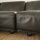 Modular Flandra sofa in leather by Vico Magistretti for Cassina, Italy, 1970s.