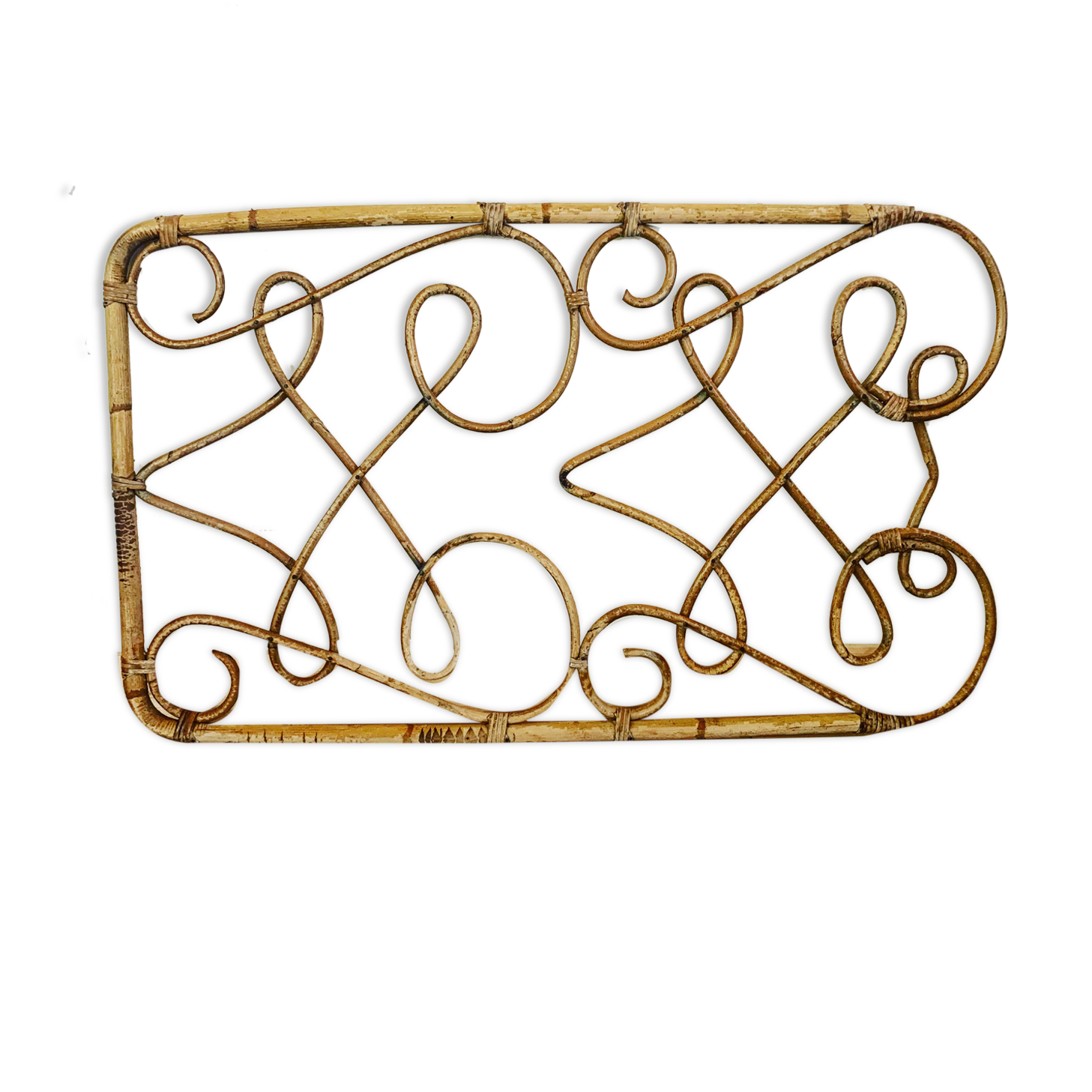 Vintage rattan headboard