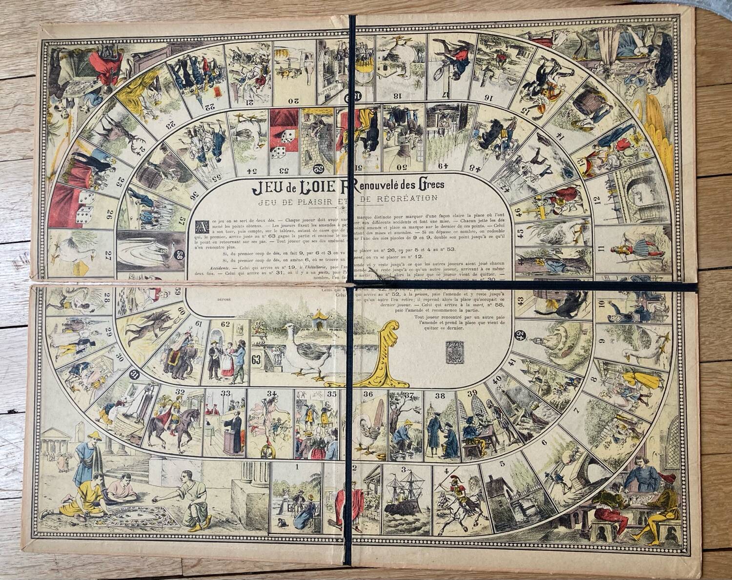 Ancient game of the goose renewed by the Greeks