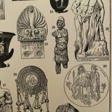 Lithographie gravure sur l'art Grec de 1897