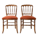 Set of 2 Napoleon III wooden chairs