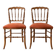 Set of 2 Napoleon III wooden chairs