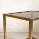 Table basse bout de canapé doré vintage 80's