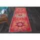 Vintage Turkish Hand-Knotted Wool Cotton Red Runner Rug 88x299