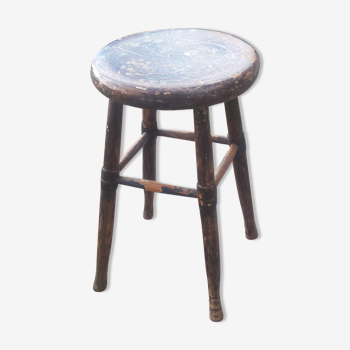 Painted farm stool