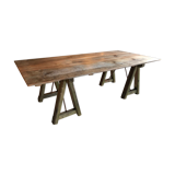 Farm table on trestles