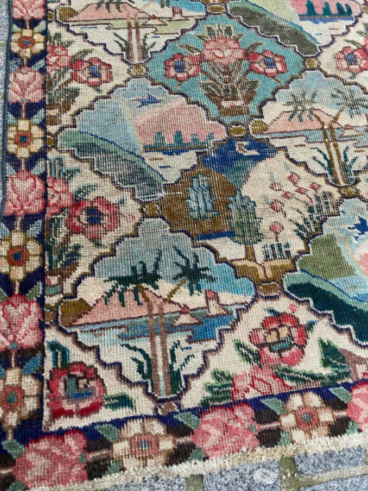 Vintage decorative carpet Mahal 129x79cm