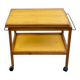 Scandinavian extendable solid wood side table folding 1980