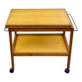 Desserte scandinave extensible en bois massif table d'appoint pliante 1980