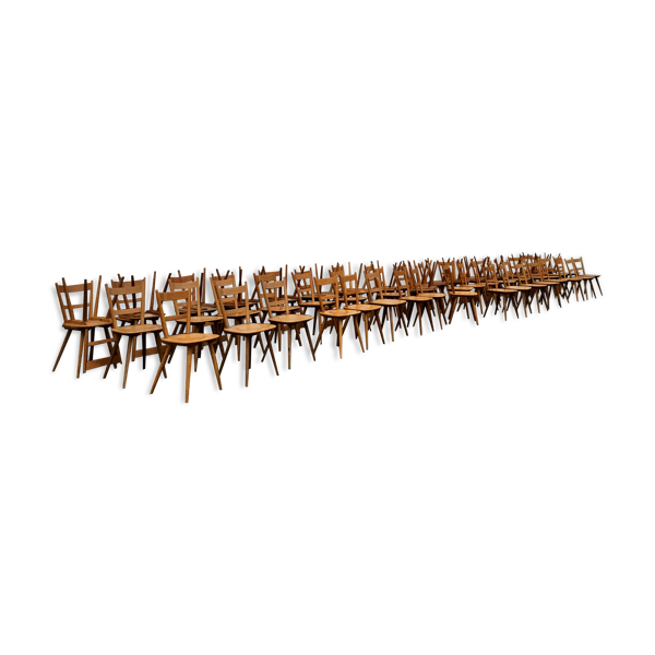 Série de 50 chaises bistrot 1960