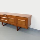 Vintage Scandinavian style sled foot sideboard in teak from the 60s
