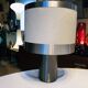 Vintage table lamp • gioffredo reggiani • cylinder • brushed steel • 1970