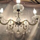 Vintage 5-arm tassel chandelier.