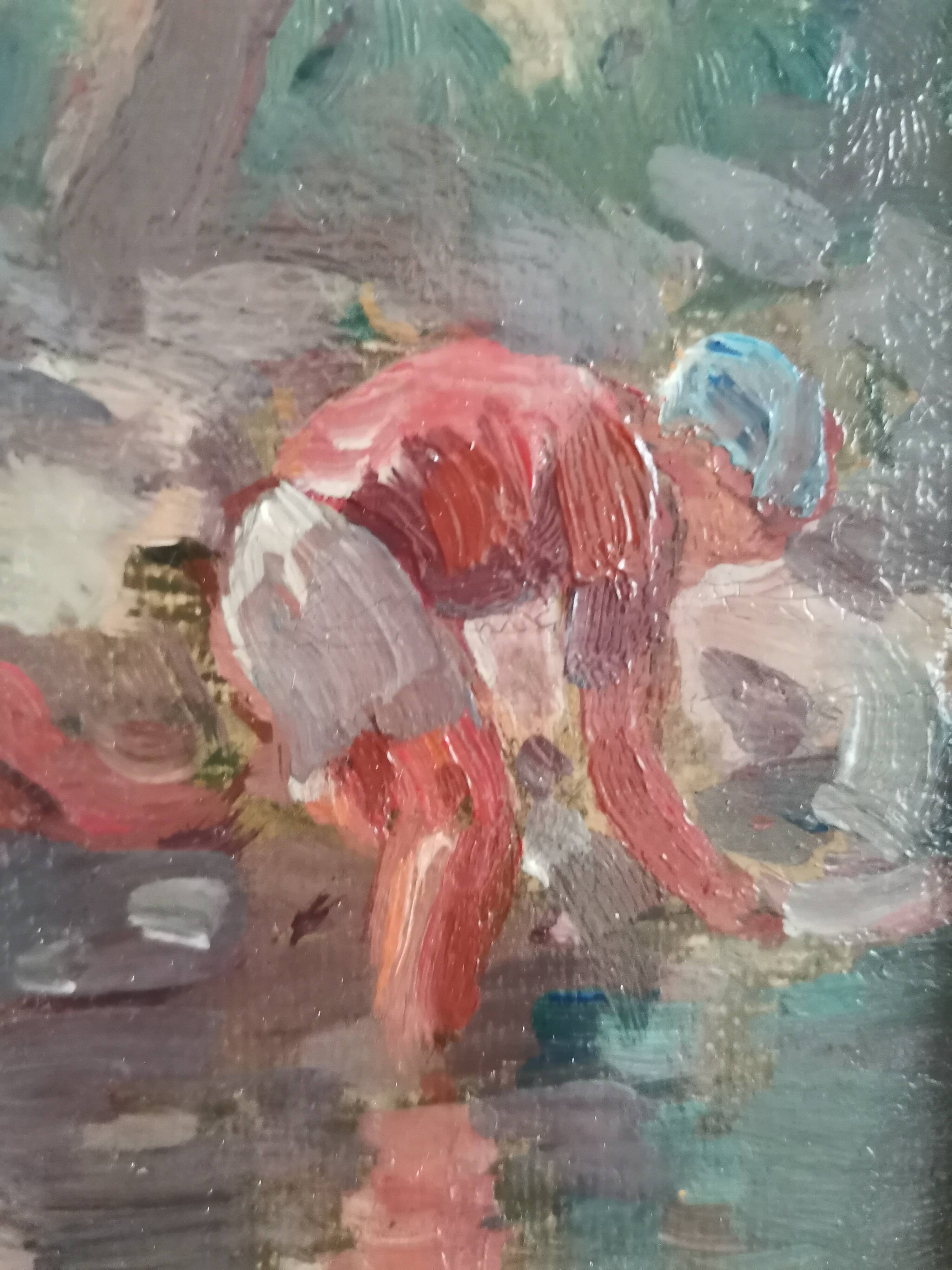 Dutch Landscape 1930s Oil on Canvas