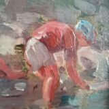 Paysage hollandais 1930 Huile sur toile