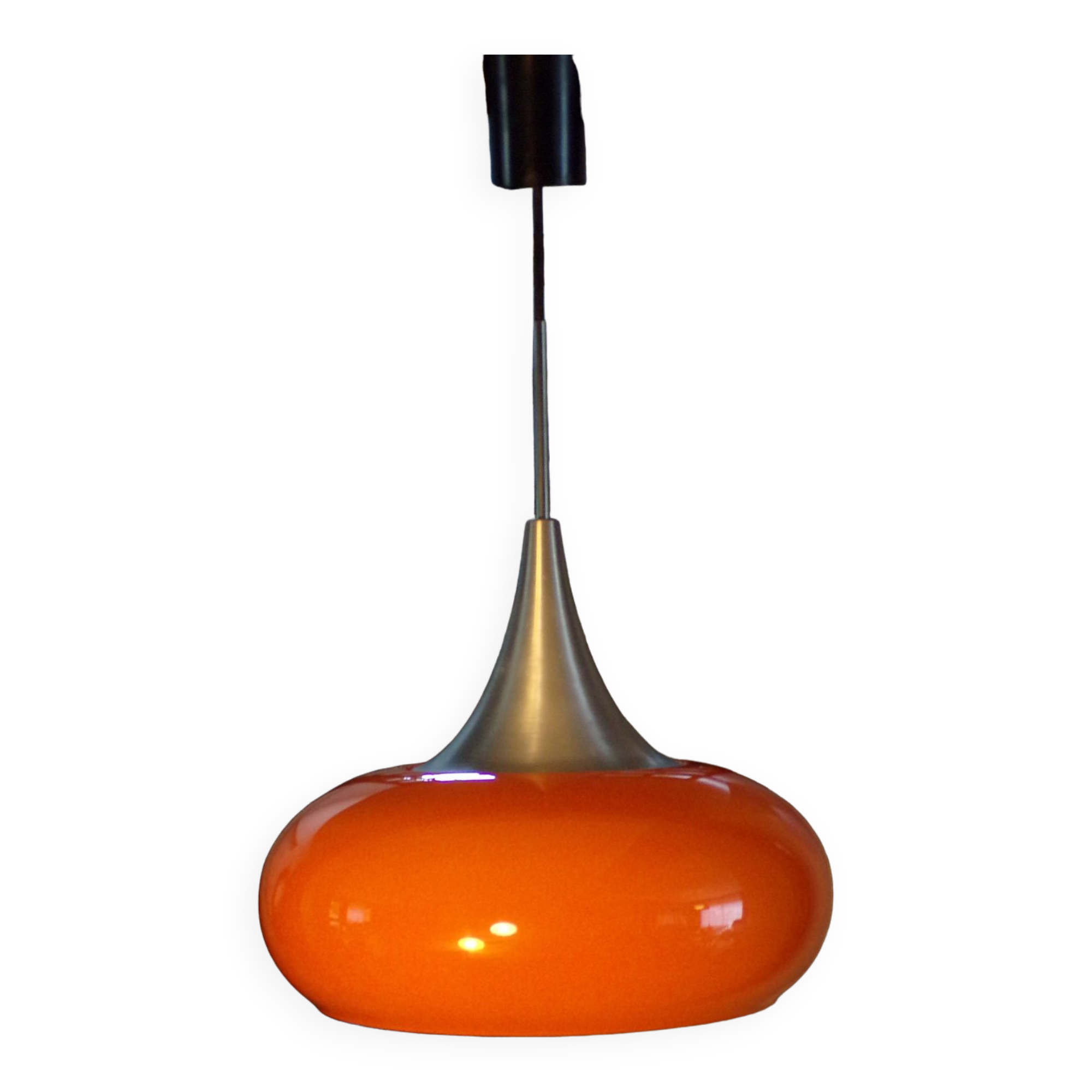 Doria 1970 opaline orange pendant light
