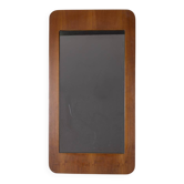 VINTAGE 1960S WALL MIRROR IN WOOD, ITALIAN DESIGN
