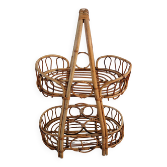 1960s rattan bar cabinet