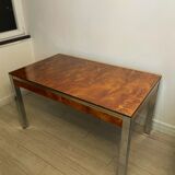Dining table elm magnifying glass