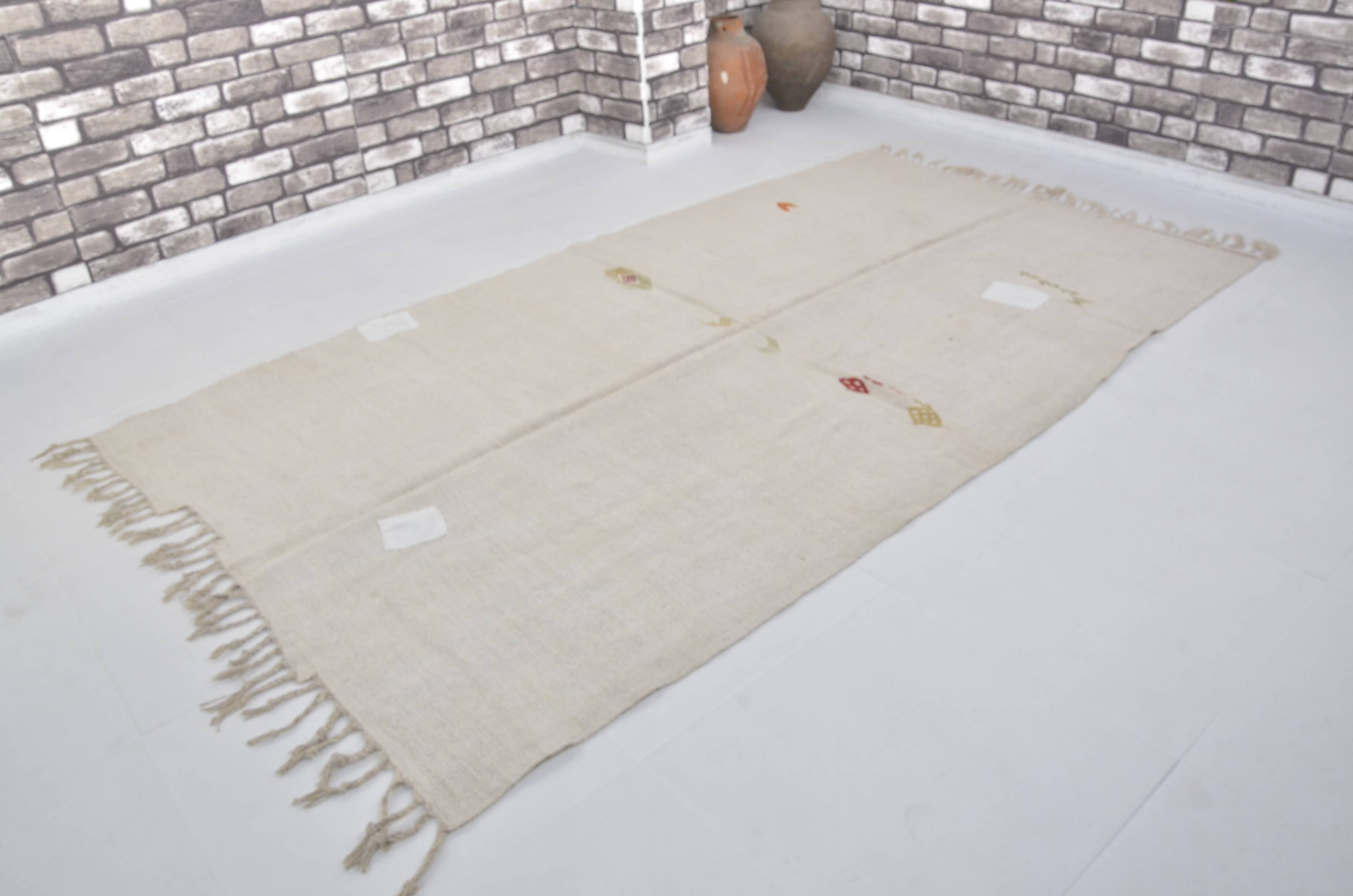 Vintage Oversized Hemp Oushak Rug, Reference 3671