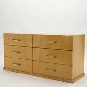Commode art déco en sycomore poignées laiton années 1940