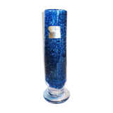 Vase en cristal bleu