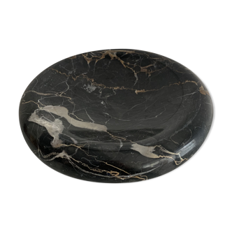 Cendrier rond marbre vintage noir