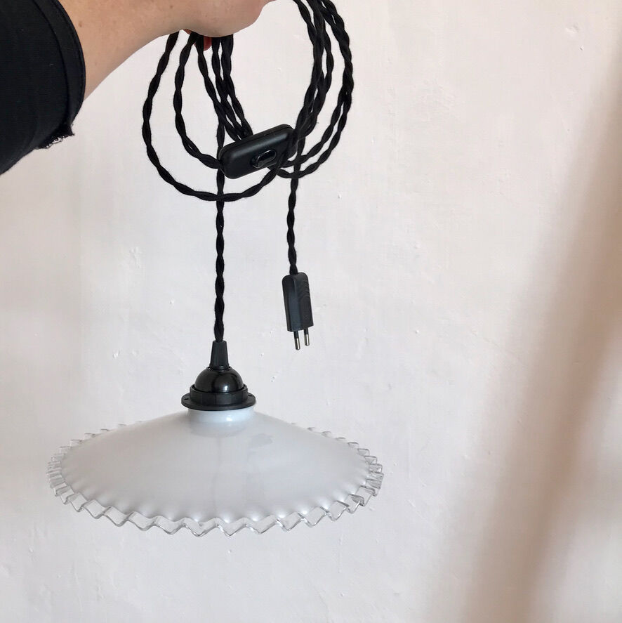 White opaline lace walker