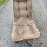 Set of 4 70s velvet bucket chairs