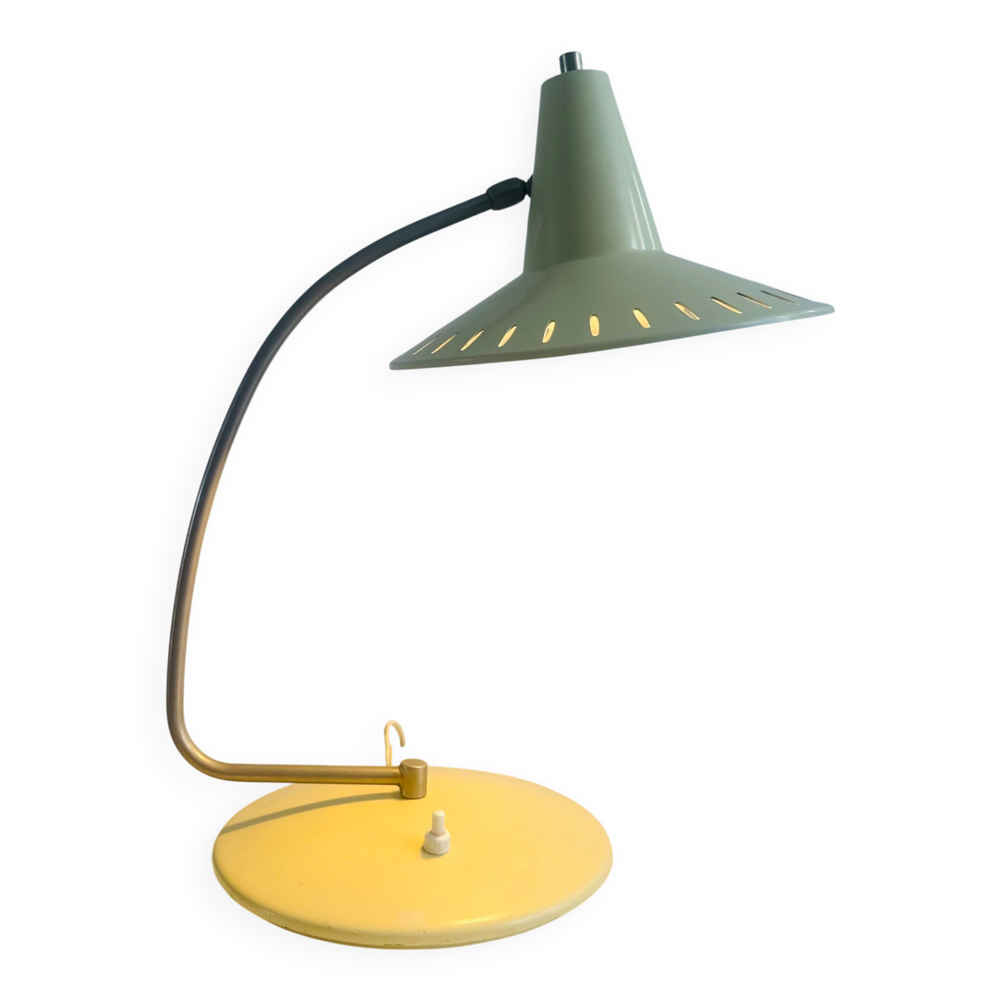 Perforated Saucer-Shaped Table Lamp Anvia Nederland, The Netherlands 1950S
