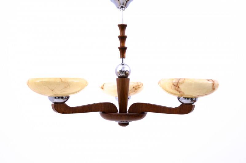 Art Deco chandelier, Poland, 1950s.
