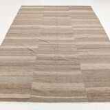 7x10 Light Brown Anatolian Flatweave Vintage Kilim Rug, 225x309 Cm