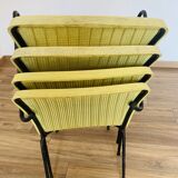 4 yellow outdoor armchairs