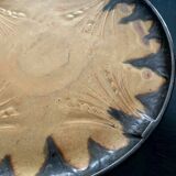 Denbac plate, flame-decorated ceramic